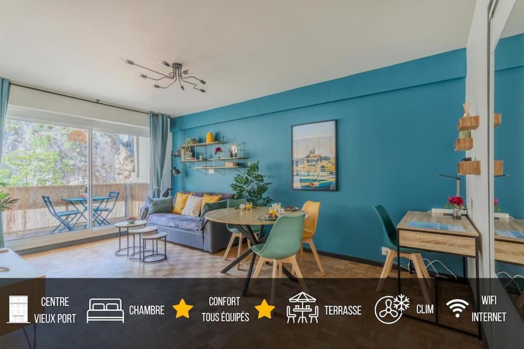 Divine Idylle Central Vieux-Port Terrasse Clim Марсилия Екстериор снимка